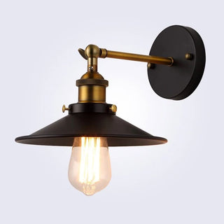 Retro Industrial Wall Light – Vintage Metal Wall Sconce With Dome Lampshade