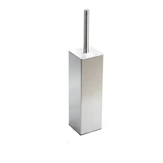 stainless steel toilet brush brushed finish holder bathroom close-up