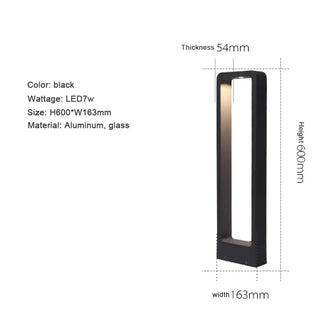 Modern Garden Lamp – Aluminum Lamp Post With LED Outdoor Lighting Fixture