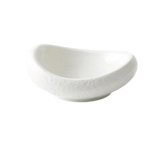 organic ceramic bowl earthworks textured porcelain serving dish handcrafted artisan pottery front view