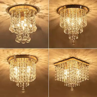 Modern Chandelier – Crystal Flower LED Lighting With Warm Ambiance | Gold Finish