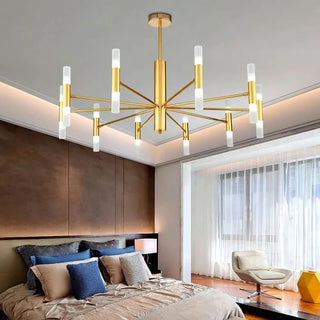 Modern Chandelier – LED Lighting Acrylic Tube Pendant with Adjustable Suspension
