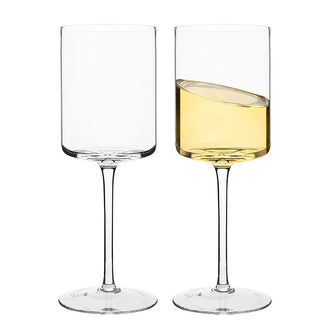 premium lead-free crystal wine glass set elegant drinkware front view