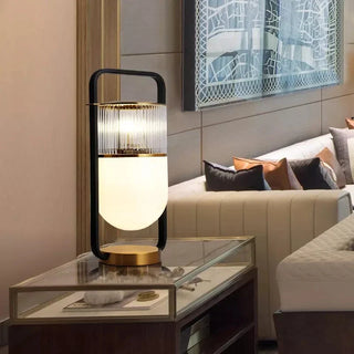 Sculptural Bedside Lamp – Contemporary Table Lamp with Adjustable LED Lighting
