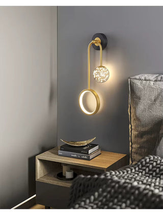 Slender Wall Light | Gold Finish Lighting - Natural Style Lamp by Lumavera