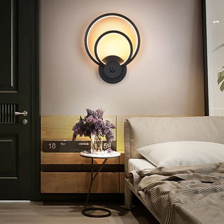 Contemporary Wall Lamp – Interlocking Ring Aluminium Light with Silicone Diffuser