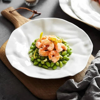ceramic dining plate earthworks handcrafted porcelain dinnerware luxury tableware set close-up