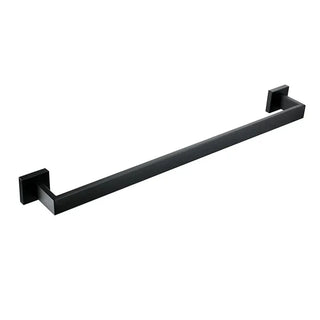 matte black stainless steel wall mounted towel rack modern bathroom hardware close-up