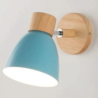 Sleek Wall Light – Adjustable Wood and Metal Light with Matte Shade