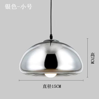 Aluminum Pendant Light – Hemispherical Mirror Finish Lamp | Modern Ceiling Light