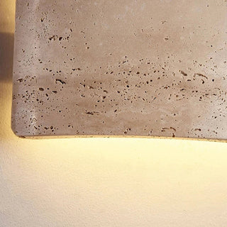 Stone Wall Sconce – Natural Stone Outdoor Wall Light for Covered Terrace