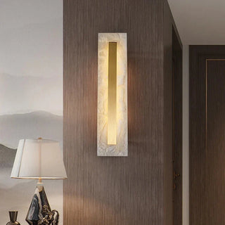 Copper Marble Wall Light – Alabaster LED Lamp with Soft Diffused Glow