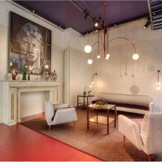 Modern Wrought Iron Chandelier | Italian Design Sculptural Lighting Fixture