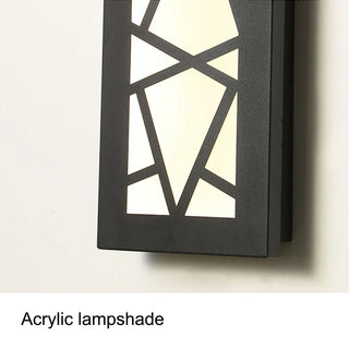 Outdoor Wall Light – Geometric Linear LED Waterproof Exterior Lighting Fixture