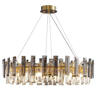 Gold Chandelier – Modern Ceiling Light With Delicate Crystal Lighting & Soft Ambient Glow