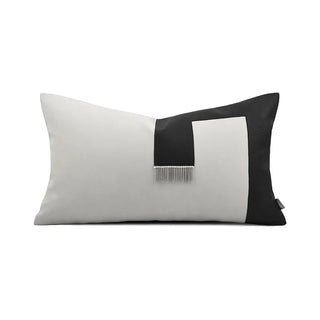 giovanni italia cushion cover handmade woven eco-friendly vegan leather decorative pillow 30x50 cm front view