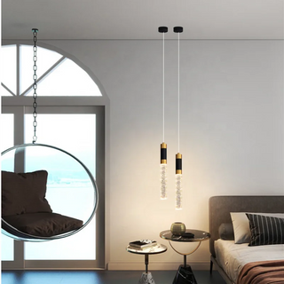 LED Pendant Light – Modern Indoor Pendant Light with Metal Finish & Clear Diffuser