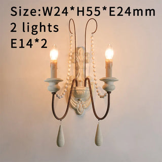 White Wooden Chandelier – Vintage Rustic Light Fixture for Living Room Lighting