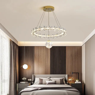 Designer Ceiling Light – Luxury Crystal Ceiling Light with Warm Ambient Lighting