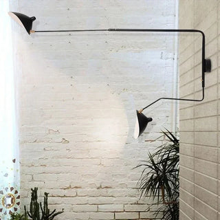 Applique Murale Orientable | Applique Murale Industrielle Avec Bras Pivotant - Finition Noir Mat