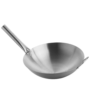 stainless steel wok rack durable frying pot stand eco friendly silver cooking rack front view