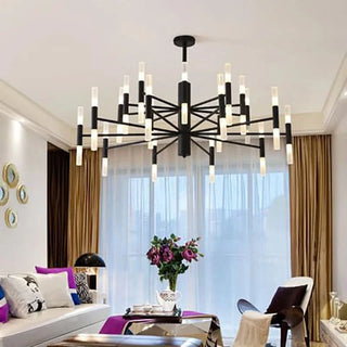Modern Chandelier – LED Lighting Acrylic Tube Pendant with Adjustable Suspension