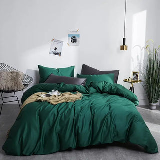 egyptian cotton bedding palma premium green duvet cover set 600 thread count front view