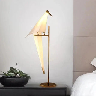 Decorative Bedside Lamp – Parrot Shaped Fabric Table Lamp with Soft Ambient Lighting