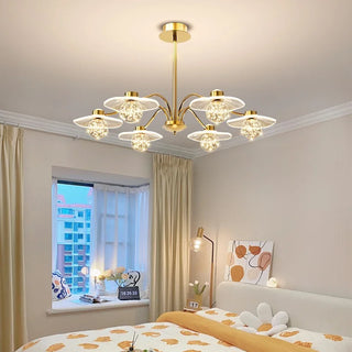 Gold Ceiling Light – Modern Opal Glass Lamp With Soft Ambient Lighting