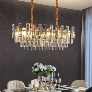 Gold Chandelier – Modern Ceiling Light With Delicate Crystal Lighting & Soft Ambient Glow