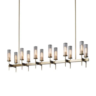 Sculptural Chandelier – Modern Gold Plated Crystal Light Fixture with Adjustable LED Lighting