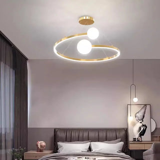 Gold Chandelier – Modern Luxury Lighting with Opal Glass Diffuser & Elegant Design