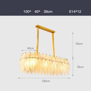 Modern Chandelier | Frosted Glass Ceiling Light Fixture - LED Bulb Included