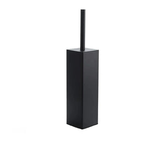 stainless steel eco-friendly toilet brush set black holder bathroom close-up