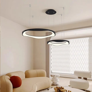 Modern Ceiling Light – Geometric Nordic Lamp with Thin Structure & Soft Halo