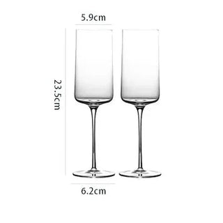 premium lead-free crystal wine glass set elegant drinkware side view