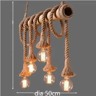 Bamboo Pendant Light – Adjustable Cord LED Hanging Light | Modern Wooden Lamp