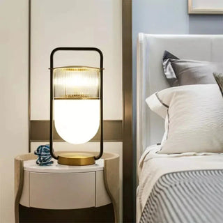 Sculptural Bedside Lamp – Contemporary Table Lamp with Adjustable LED Lighting