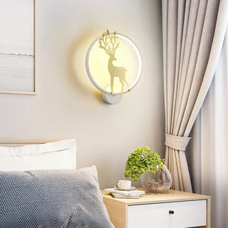 Natural Style Wall Light – Stylized Deer Motif Lighting with Soft Glow Ambiance