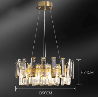 Gold Chandelier – Modern Ceiling Light With Delicate Crystal Lighting & Soft Ambient Glow