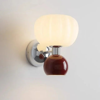 Contemporary Chrome Wall Light – Sphere Design Lamp with Soft Opal Glass