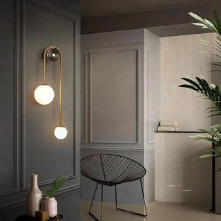 Scandinavian Wall Lamp – Glass Wall Light with Aluminium Frame & Soft Ambient Lighting