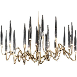 Feather Chandelier – Sculptural Delicate Shine Light Fixture for Elegant Interiors