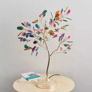 Tree Bedside Lamp | Gold Metal Sculptural Table Lamp With Dimable Warm Ambient Light