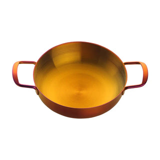 manilla thickened pot durable stainless steel double layer bronze rainbow cookware front view