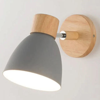 Sleek Wall Light – Adjustable Wood and Metal Light with Matte Shade