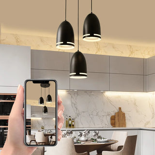 Gold Pendant Light – Designer Triple Light Fixture with Adjustable Cable | Modern Ceiling Lamp
