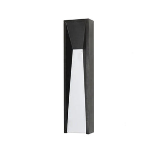 Modern exterior wall light close-up — IP-rated stainless steel lamp