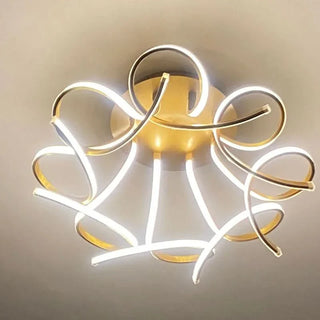 Contemporary Ceiling Light – Modern Flower Shape Soft LED Lamp for Living Room