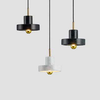 Marble Gold Pendant Light – Luxury Minimalist Pendant Lamp With Gilded Metal Fixture